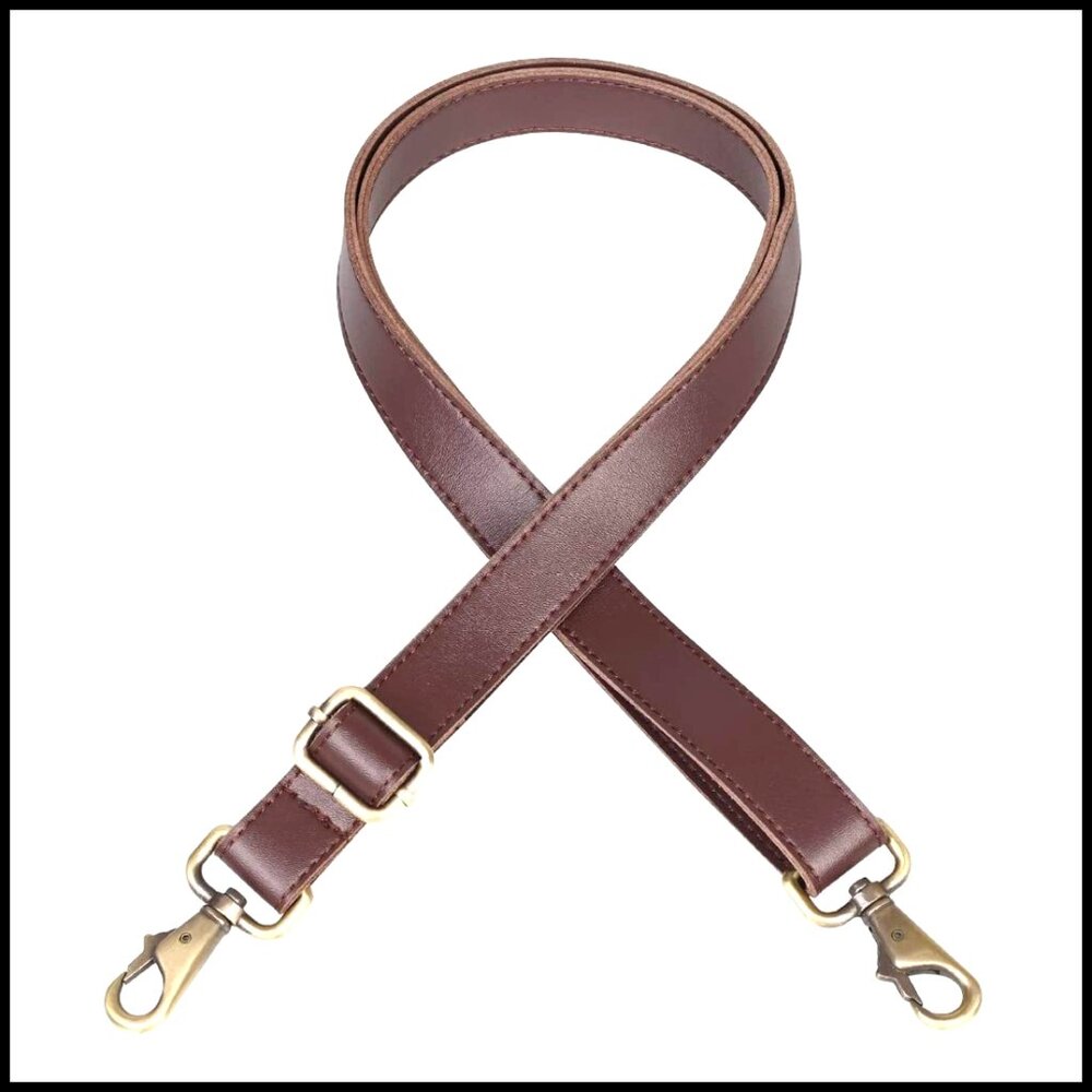 Adjustable Leather Shoulder Strap Universal Replacement Bag Strap with Metal